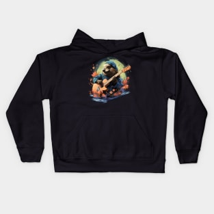 Platypus Playing Guitar Kids Hoodie